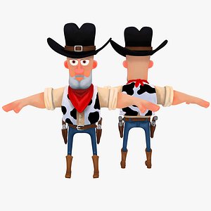 3ds max cartoon cowboy