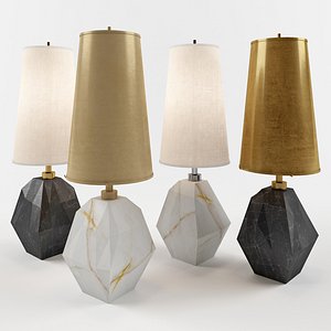 3D halcyon accent table lamp