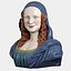 decorative bust mona lisa 3d model