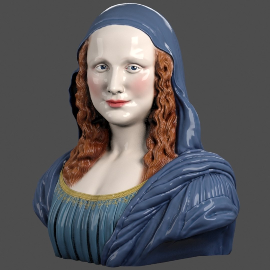 Decorative Bust Mona Lisa 3d Model