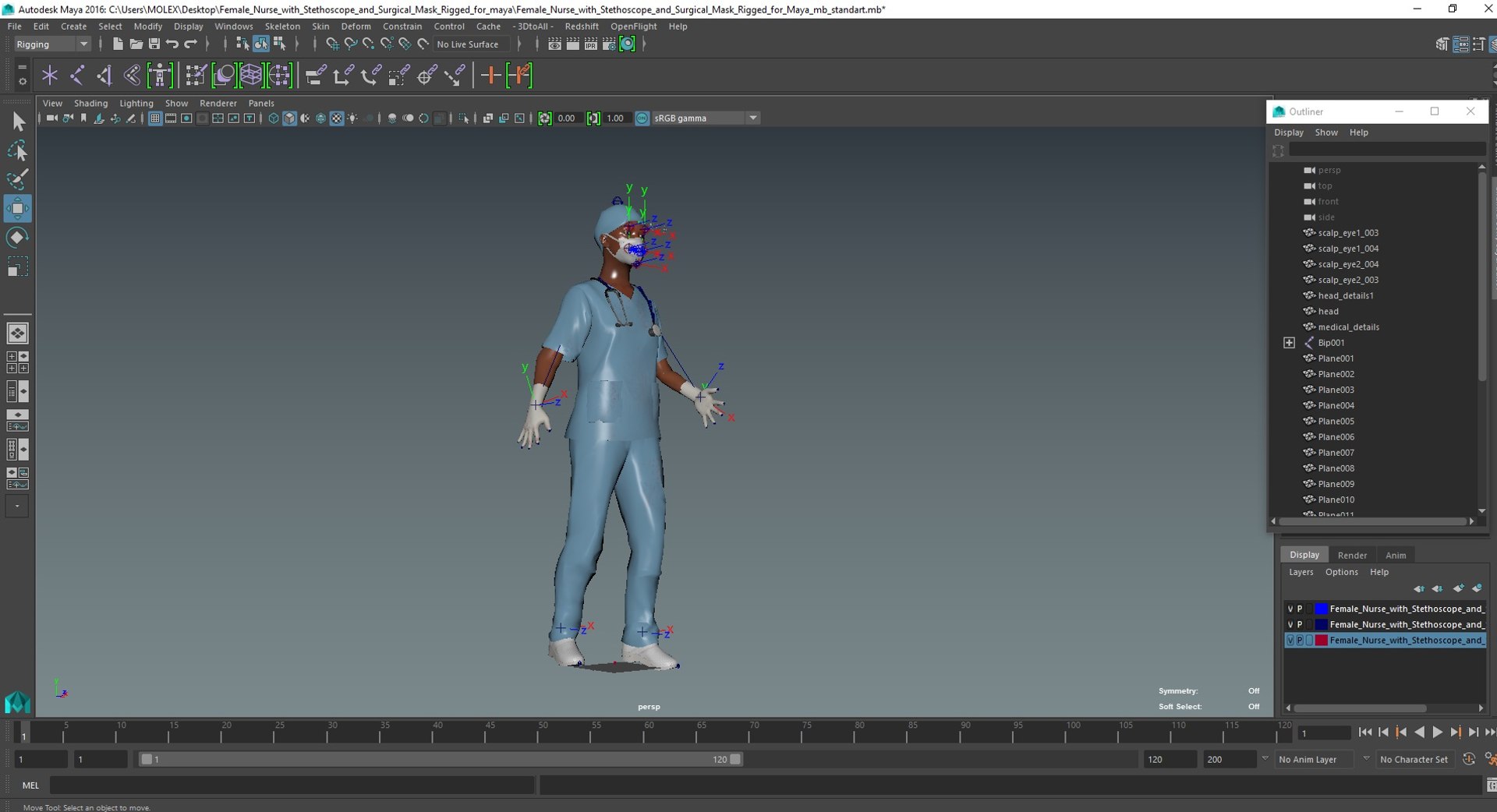 3D model Female Nurse with Stethoscope and Surgical Mask Rigged for Maya https://p.turbosquid.com/ts-thumb/Mz/XixTJ7/8C/female_nurse_with_stethoscope_and_surgical_mask_rigged_for_maya_1006/jpg/1719406159/1920x1080/fit_q87/ae1da855dea7641297574794f77e142b2d9b8c44/female_nurse_with_stethoscope_and_surgical_mask_rigged_for_maya_1006.jpg