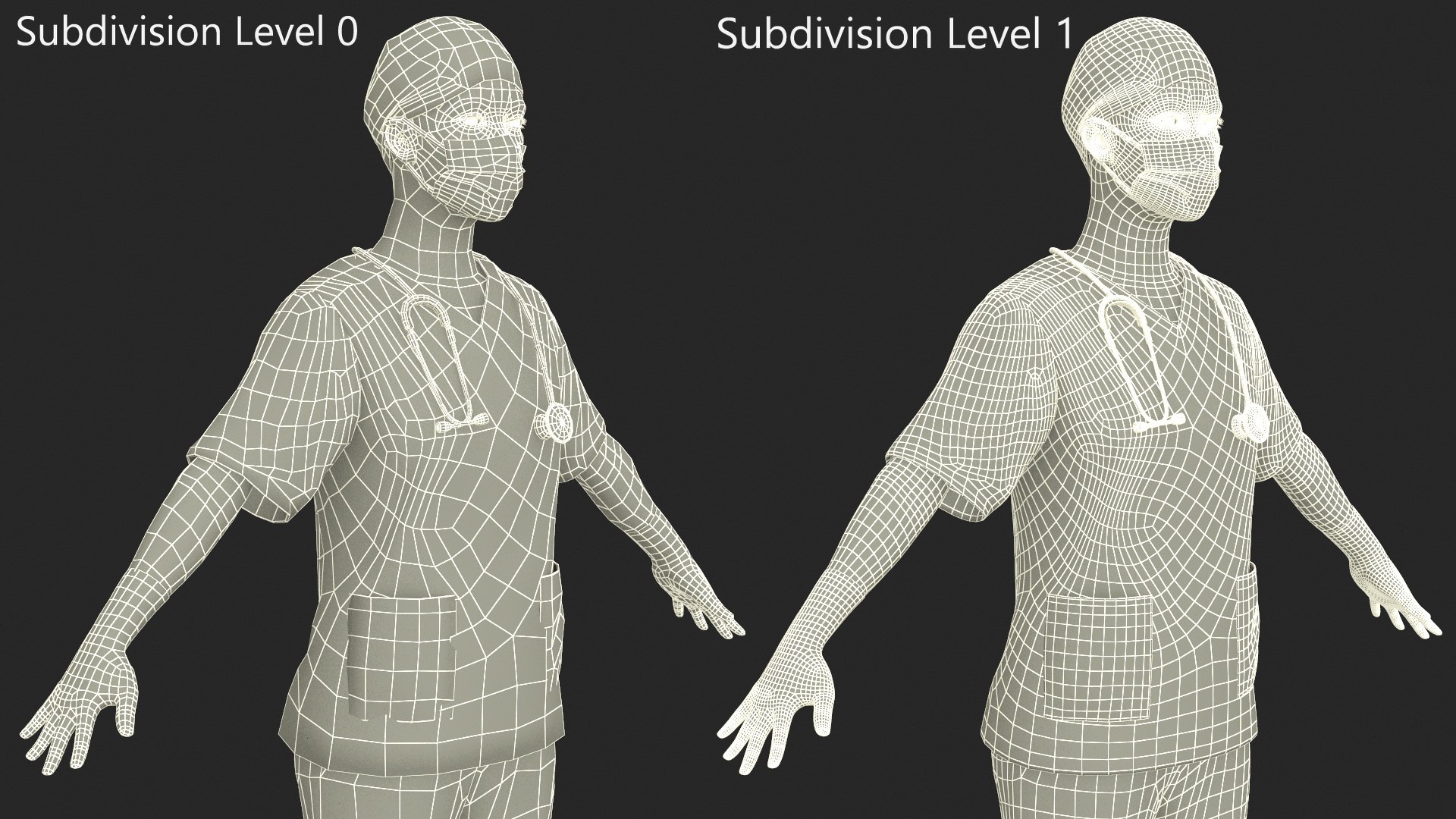 3D model Female Nurse with Stethoscope and Surgical Mask Rigged for Maya https://p.turbosquid.com/ts-thumb/Mz/XixTJ7/Id/female_nurse_with_stethoscope_and_surgical_mask_rigged_018/jpg/1719406153/1920x1080/fit_q87/1f5964afe47098f8f45e8bf0847c9156f0c03b71/female_nurse_with_stethoscope_and_surgical_mask_rigged_018.jpg