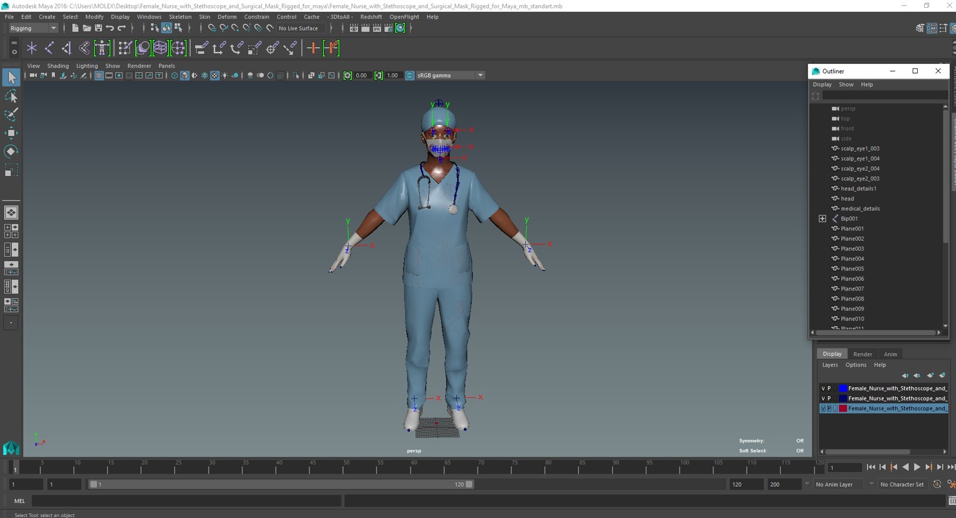 3D model Female Nurse with Stethoscope and Surgical Mask Rigged for Maya https://p.turbosquid.com/ts-thumb/Mz/XixTJ7/X2/female_nurse_with_stethoscope_and_surgical_mask_rigged_for_maya_1003/jpg/1719406158/1920x1080/fit_q87/fe5d7308fc1085f2becd9c0470fc165f84db57e8/female_nurse_with_stethoscope_and_surgical_mask_rigged_for_maya_1003.jpg