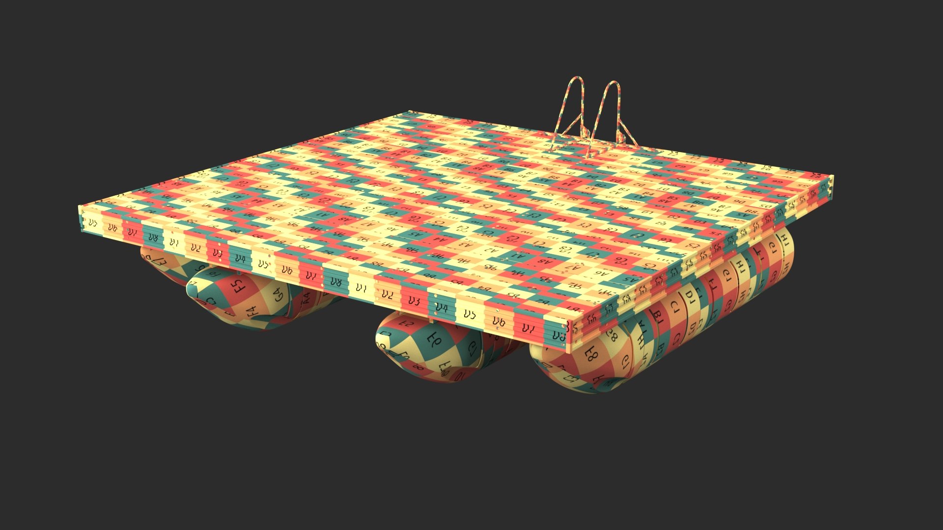 3D Pontoon Raft - TurboSquid 2206622