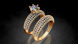 luxury iconic engagement set jewel ring earring pendant