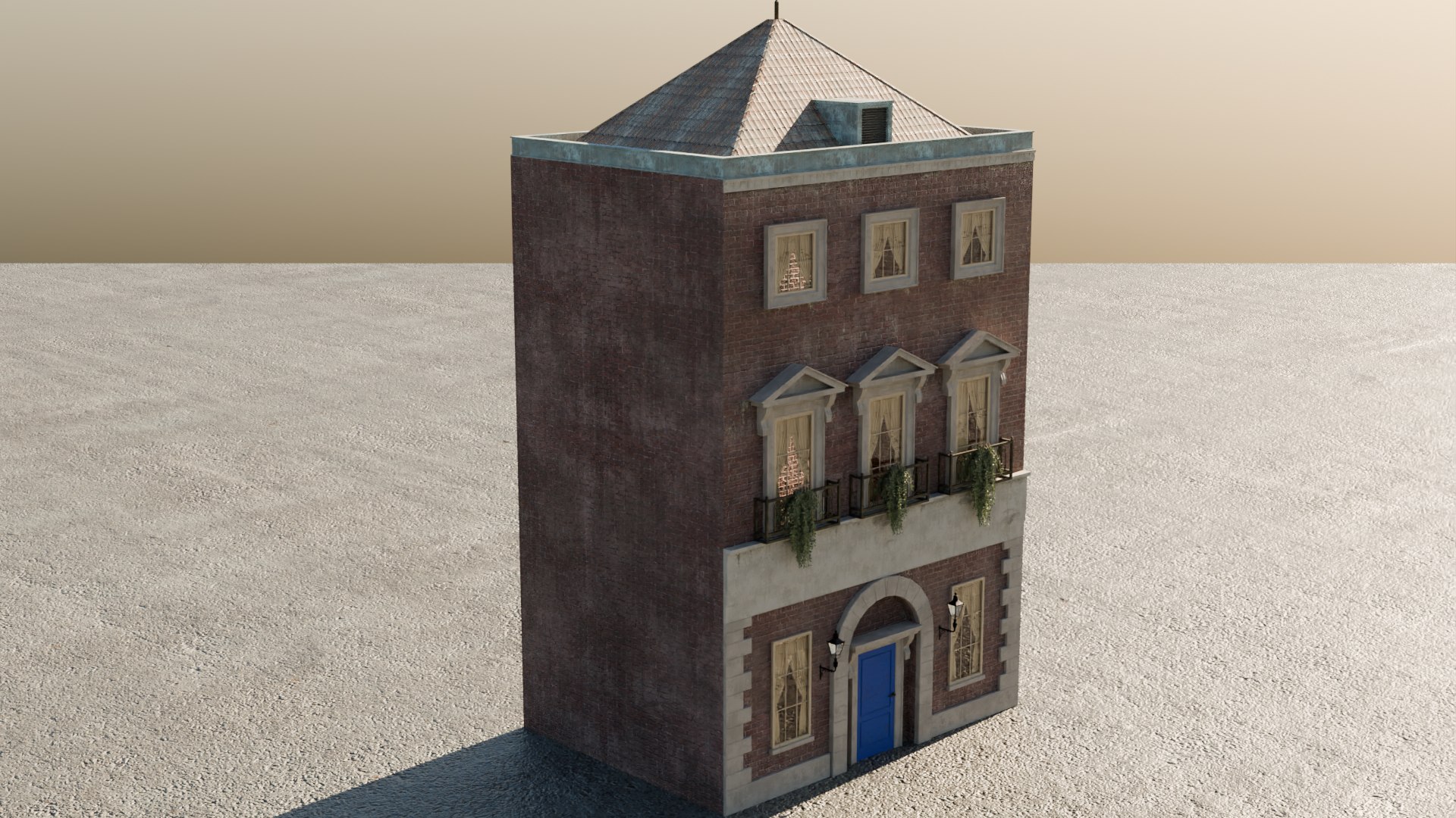 New York Style Old Building Realistic Exterior 3D Model - TurboSquid ...