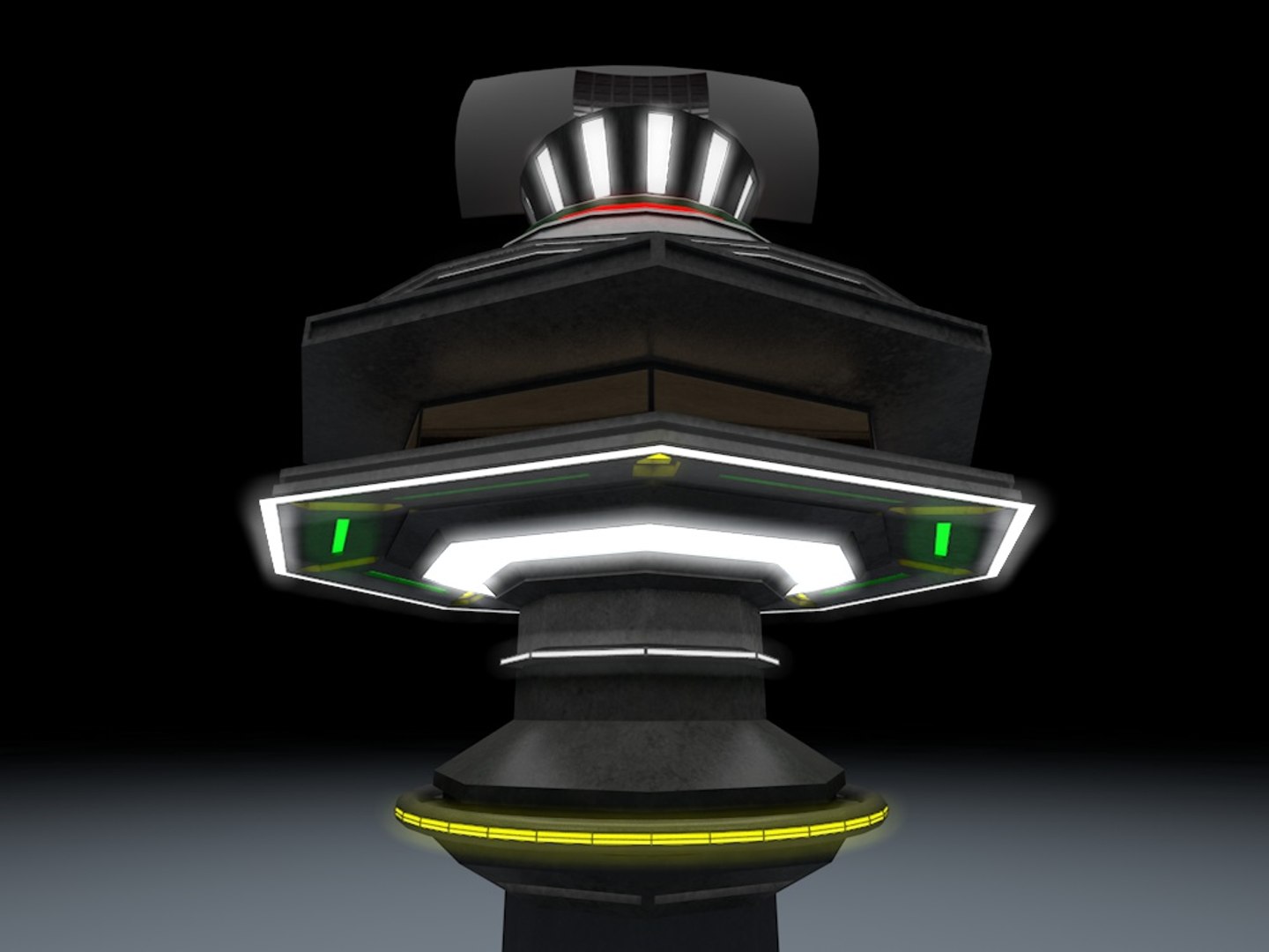 sentinel sci-fi military guard tower 3d 3ds