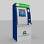 bank atm kiosk 3d max