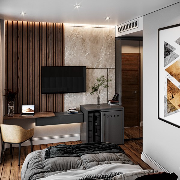 modelo 3d Diseño de habitaciones de hotel - TurboSquid 2110004