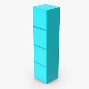Tetris I Block 3D model