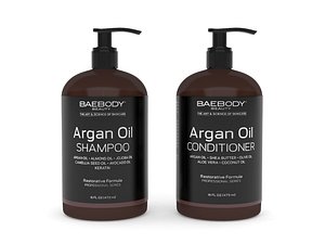 3D moroccan argan oil shampoo model