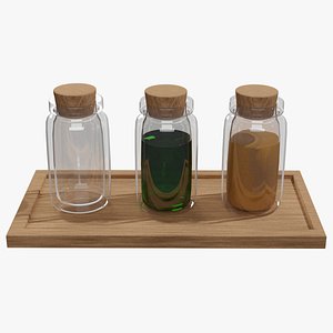 Vintage Medical Glass Bottles model