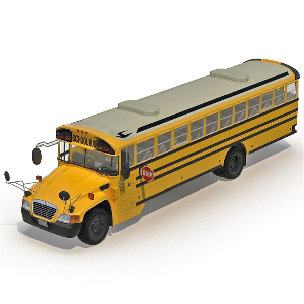 3d school buses modeled bus model