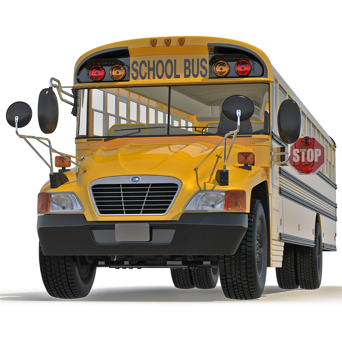 3d school buses modeled bus model