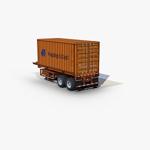 container 20ft chassis trailer model