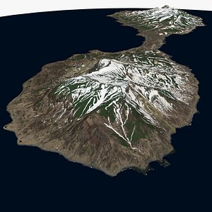 Shiashkotan Island Kuril Archipelago North Kurils Russia 3D model