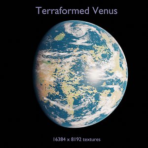 Terraformed Venus - 16k textures