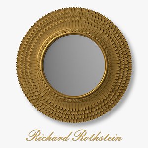 sunburst convex mirror 3d model