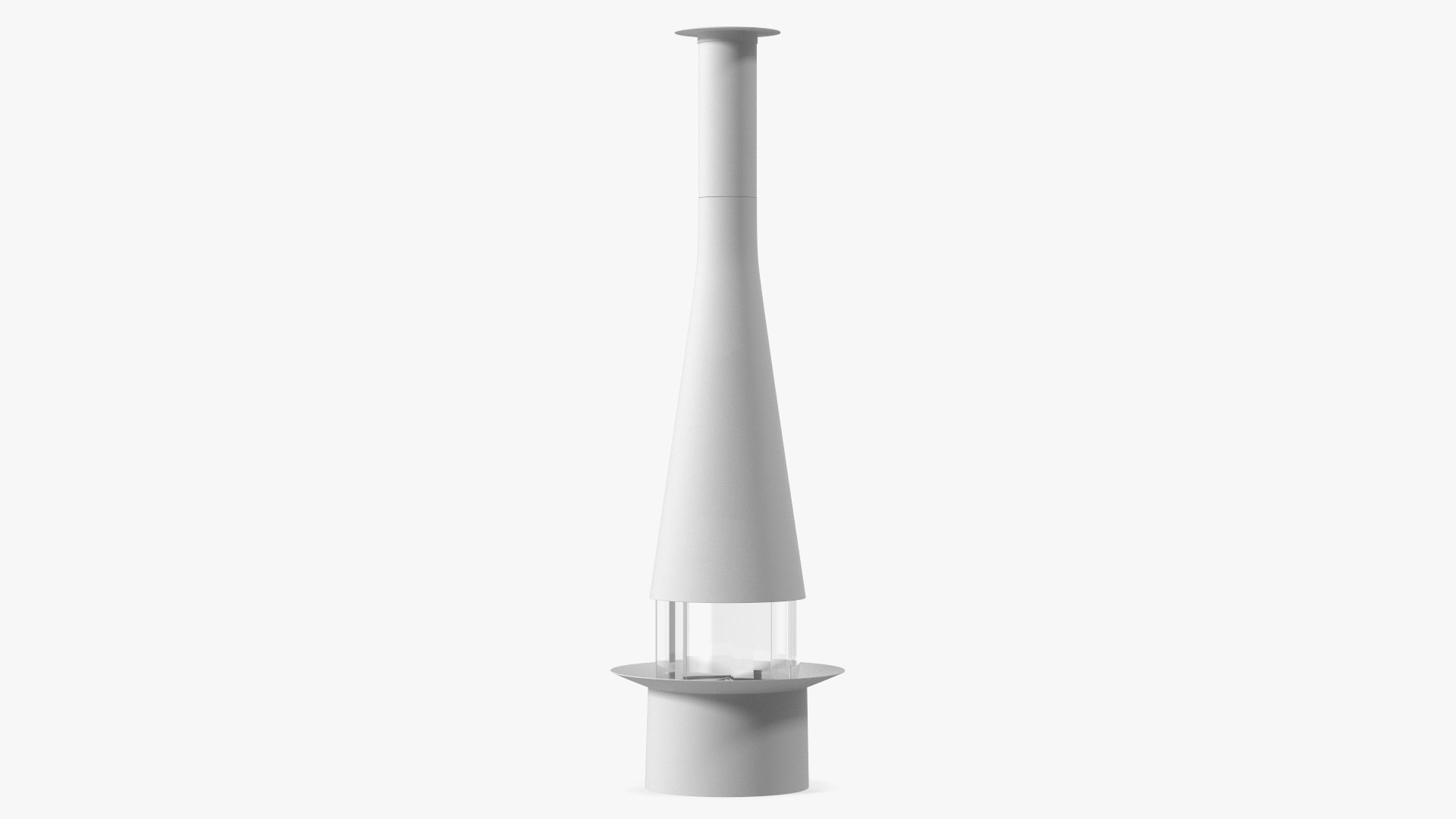 Fireplace Focus Creation Empty White 3D model preview