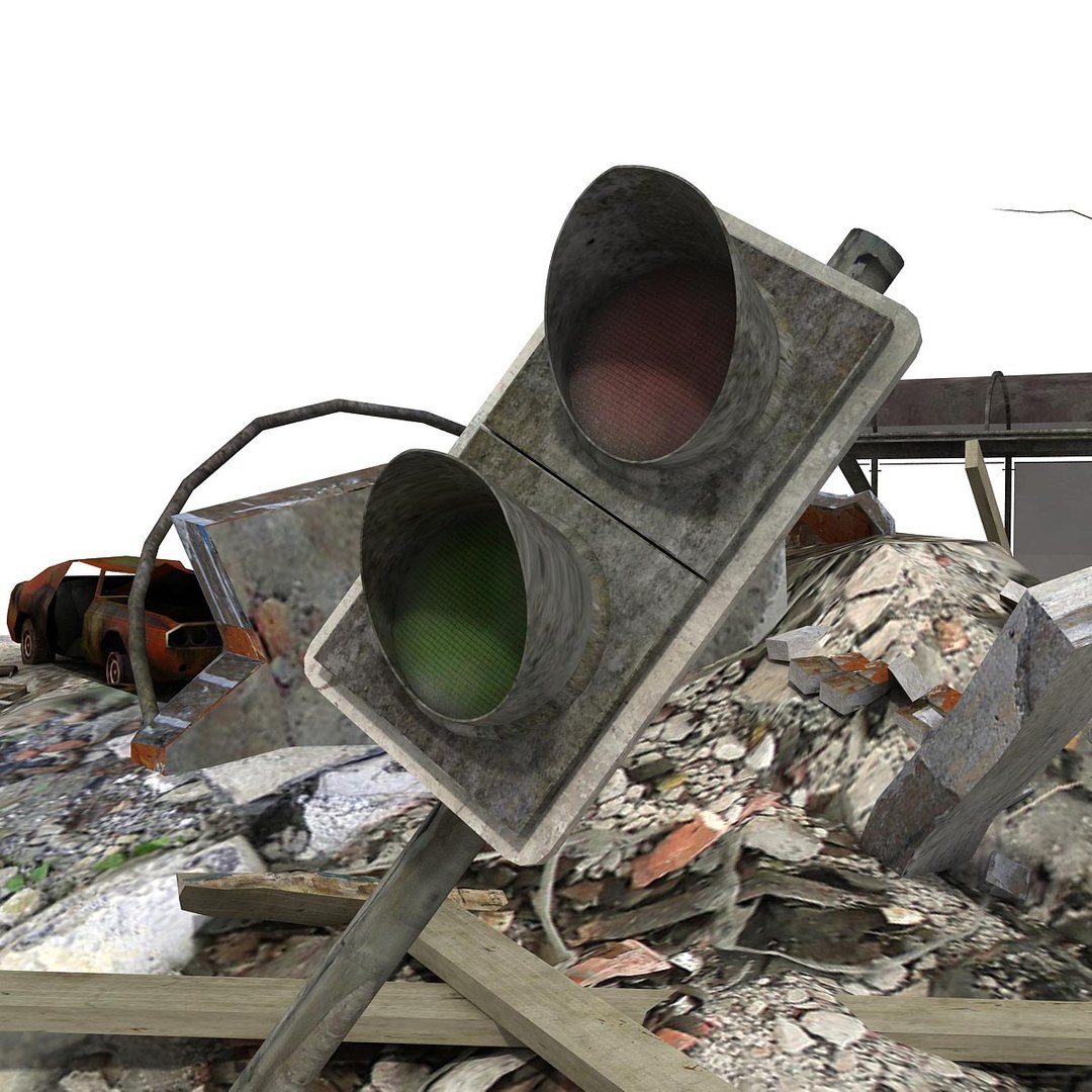 3d Model Heap Debris Rubble City Scene