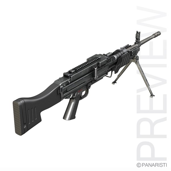5 mg light machine gun 3d model