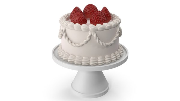 Cake With Berries - 3D Model by KaterynaBondarenko