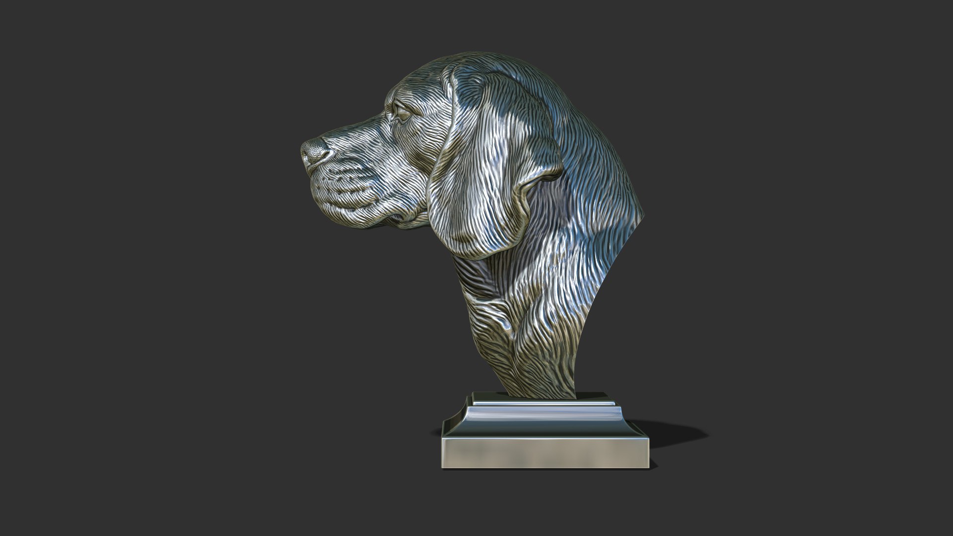 Beagle Dog Bust 3D Model - TurboSquid 2239446