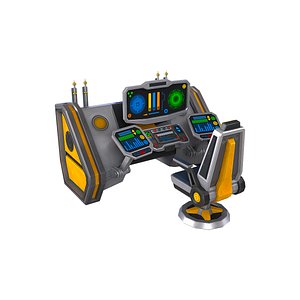 SCI-FI Console V1 Futuristic Control Game Ready PBR