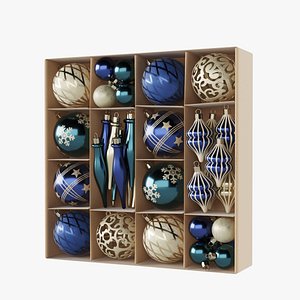 Christmas Tree Baubles Box 02 3D model