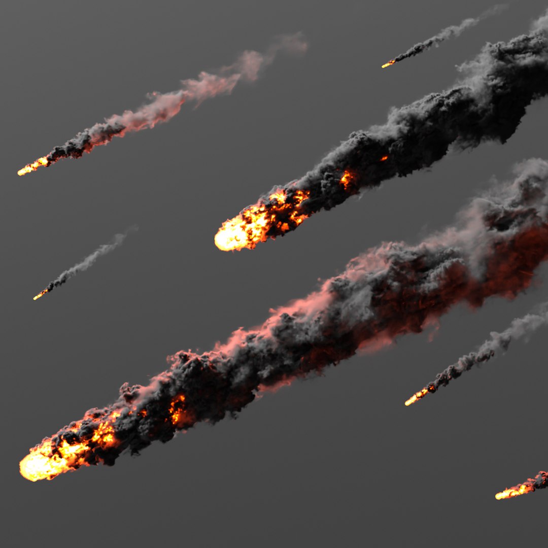 Volumetric Meteor Shower VDB For Blender 3D model preview