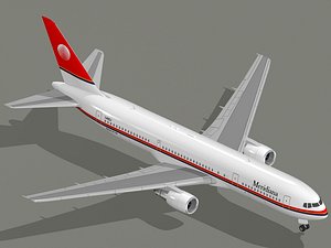 3D boeing 767-300 er meridiana model
