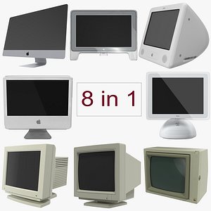 3d model apple monitors modeled imac