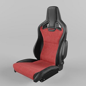 RECARO Cross Sportster CS Vinyl black Dinamica suede red Seat 3D model