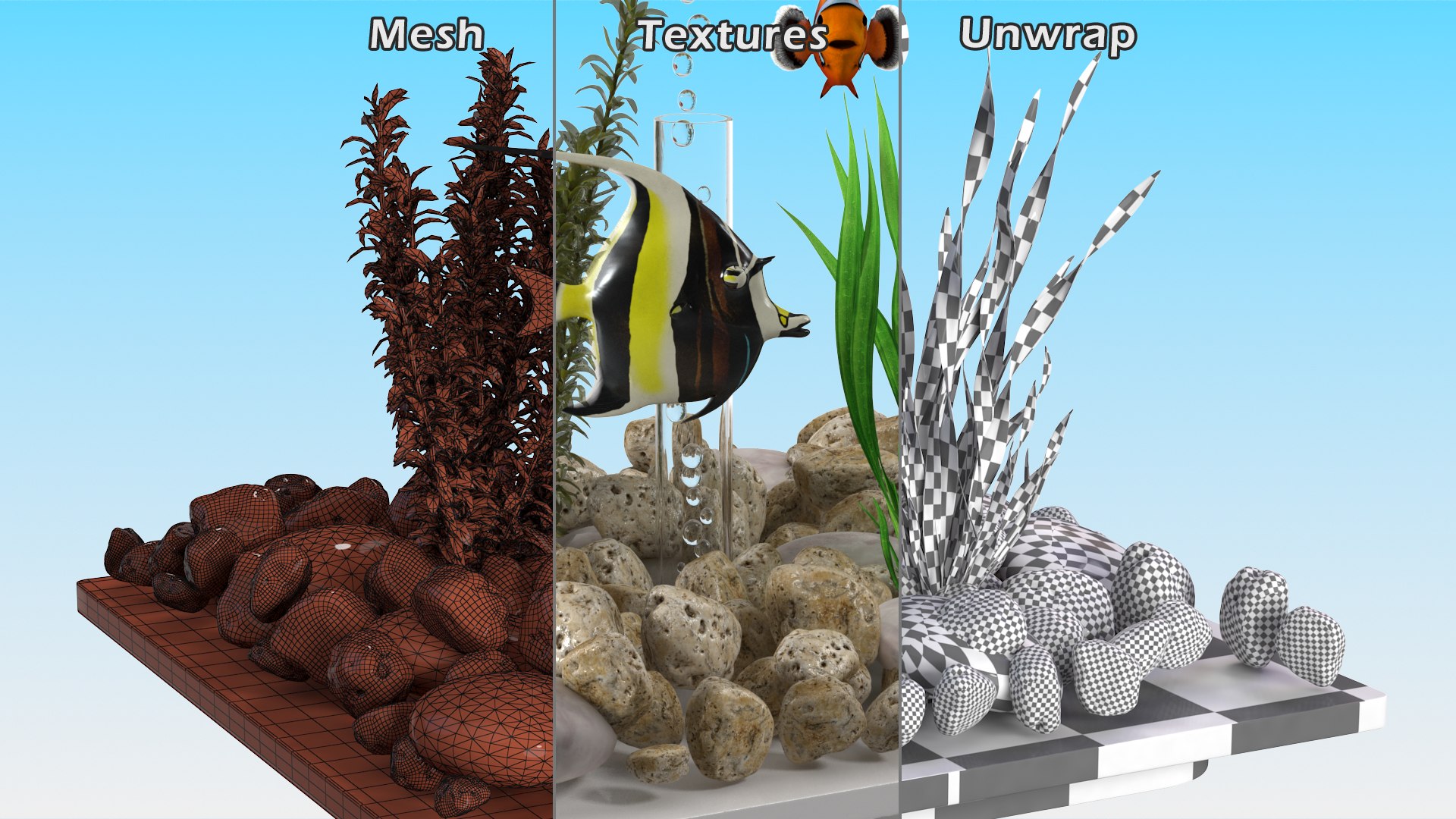 Fish Tank White Cube 3D - TurboSquid 2134049