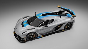 3D KOENIGSEGG JESKO ATTACK SILVER model
