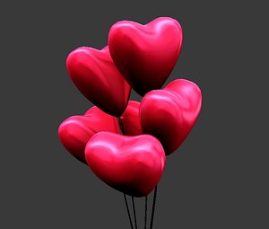 3D heart balloon model