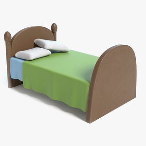 cartoon bed 3D