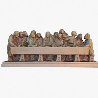 Last supper statue high-poly 3D model