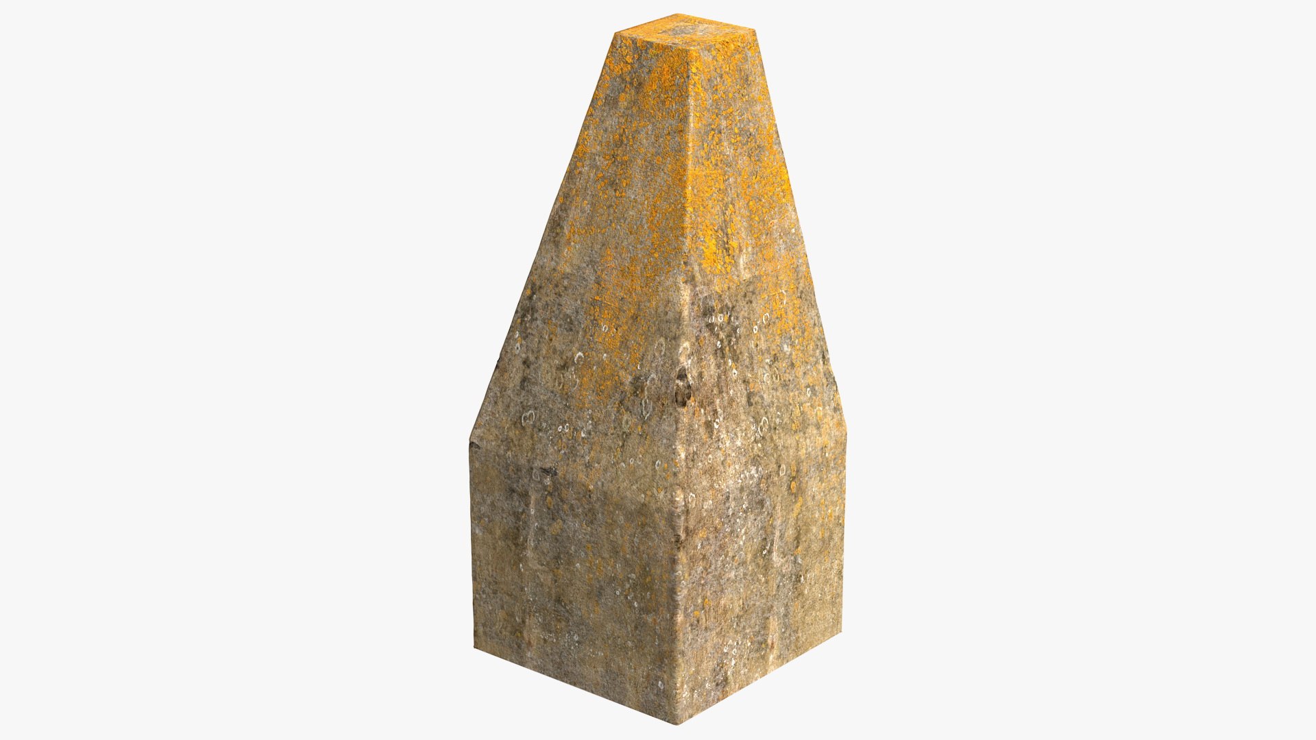 Dragons Teeth Anti Tank Obstacle Mossy 3D model preview
