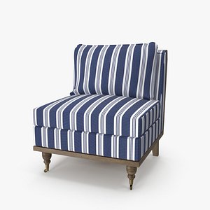 3D strip blue armchair
