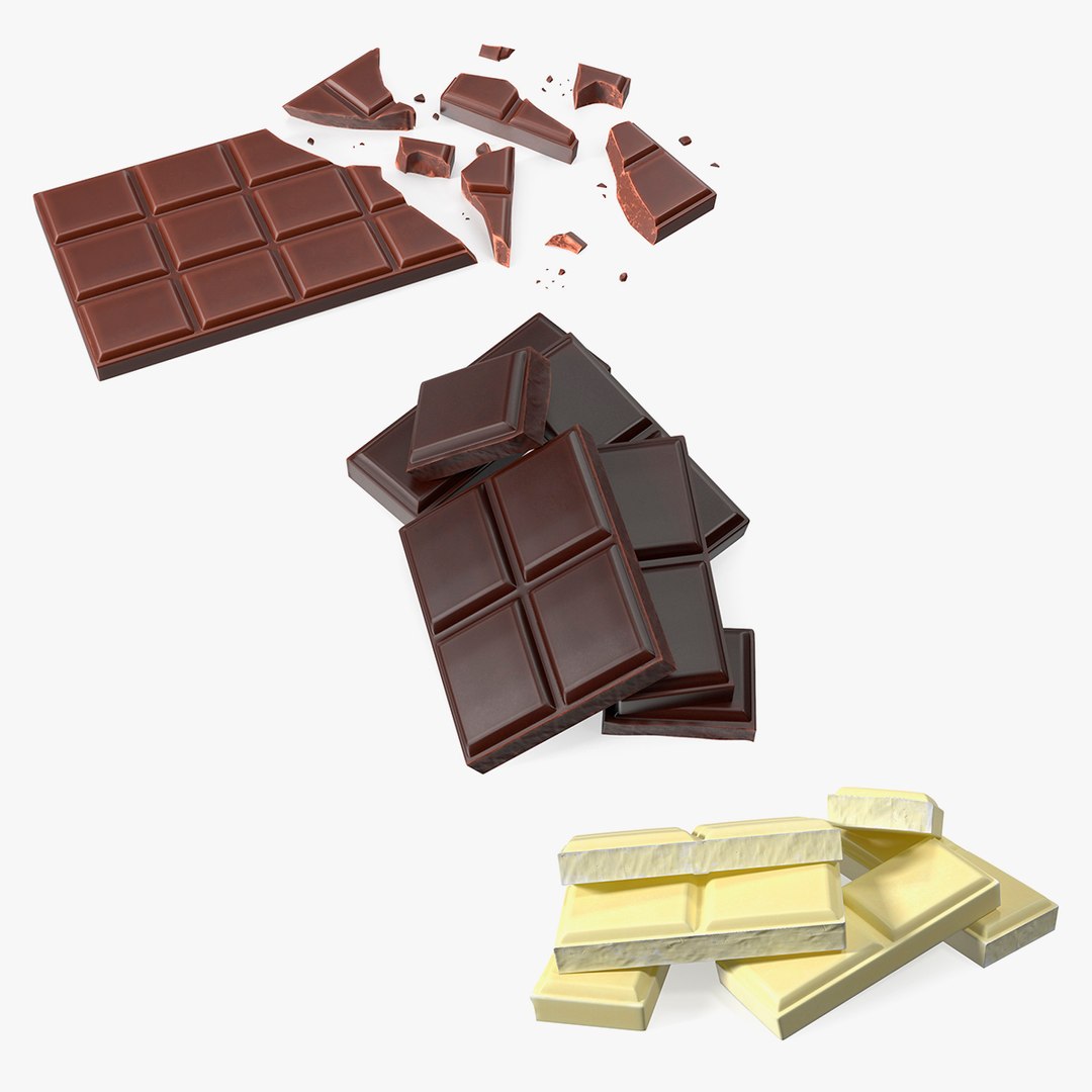 Chocolate Bars Collection 3D model preview