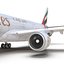 Airbus A330-P2F Emirates Rigged 3D Model
