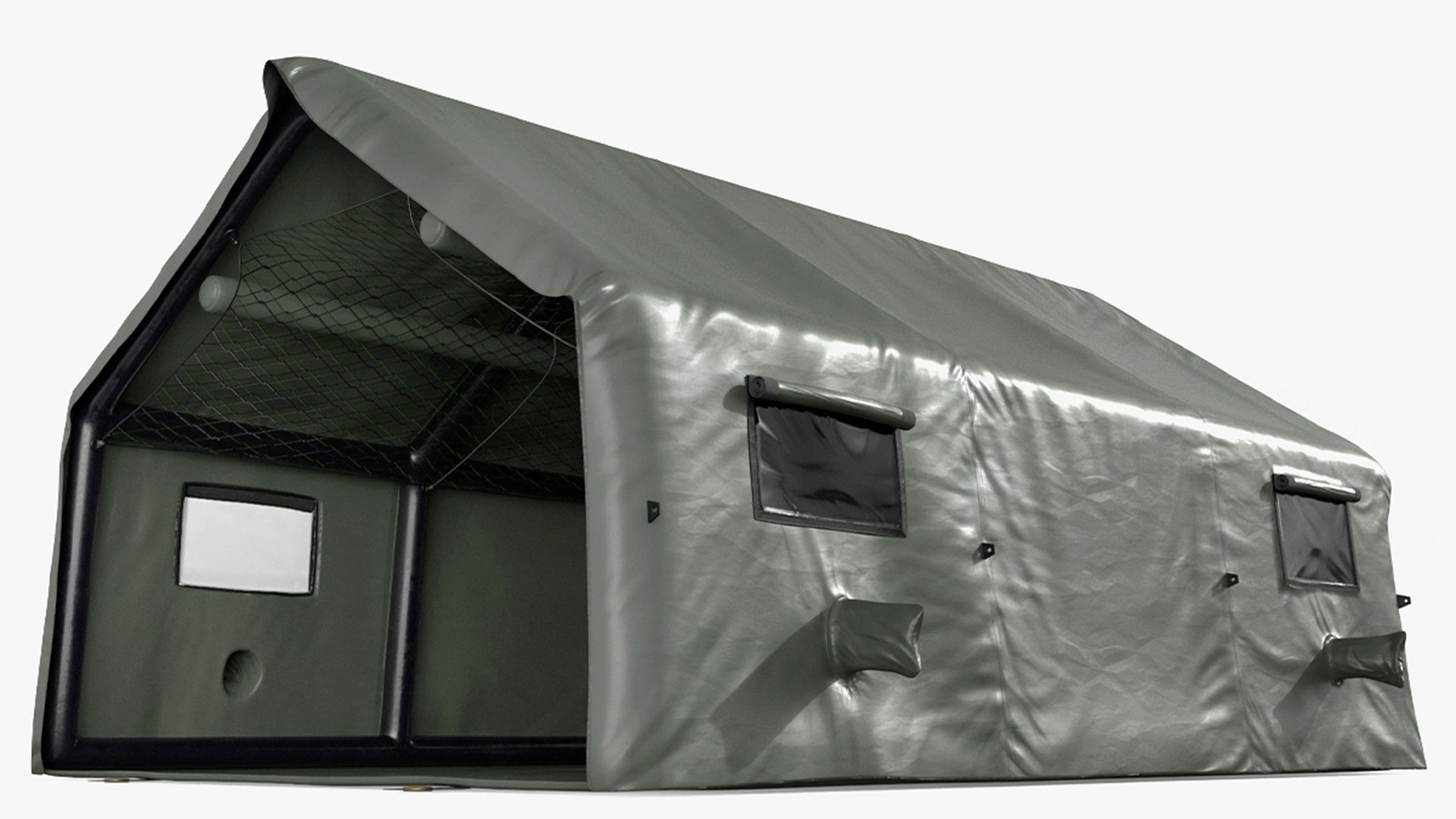 Military Medical Canvas Tent 3D model preview