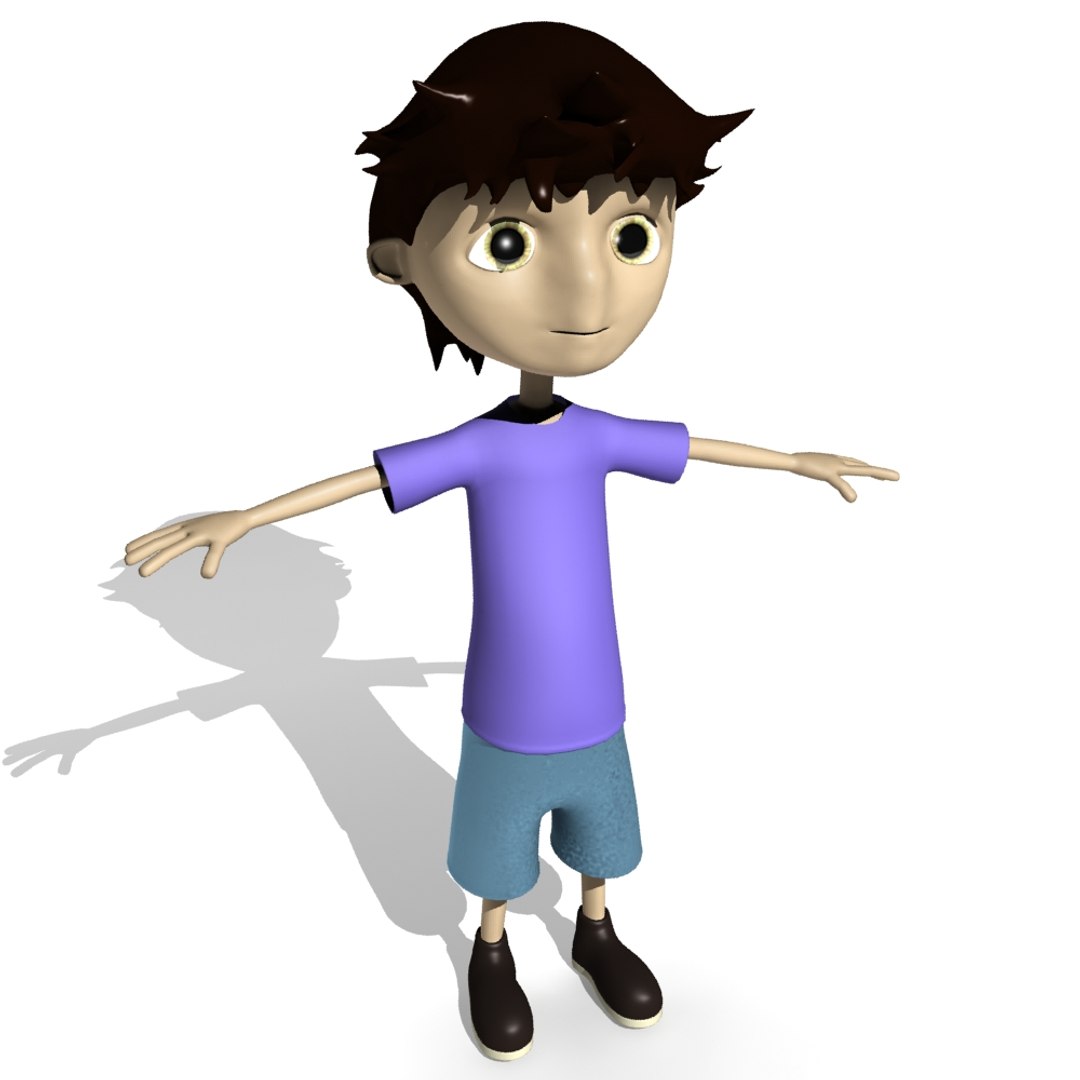 3d Model Comic Boy Character