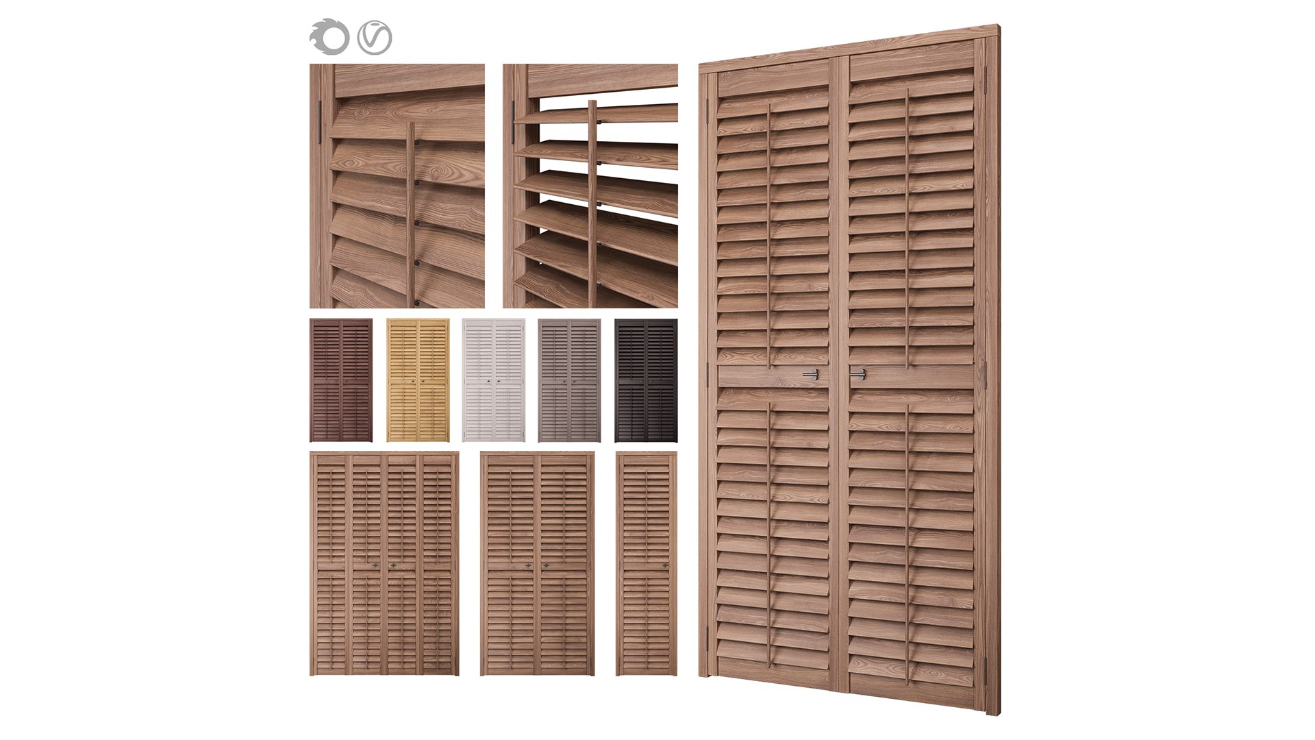 3D Model Shutters Doors 3 - TurboSquid 2106510