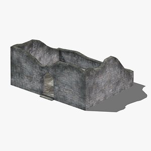 Castle Medieval Middle Ages 03 Low Poly PBR Realistic 3D