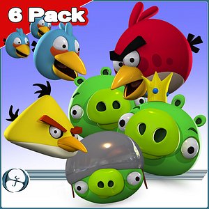 6 Pack: Angry Birds and Pigs