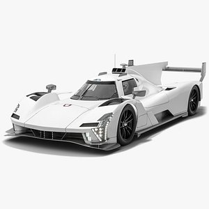 Cadillac V-LMDh Hypercar 2023 White Mockup
