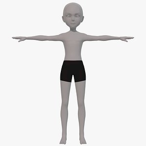 3D base character man