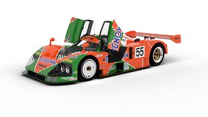 Mazda 787B 55 24h LeMans Racing 1991 HQ 3d model